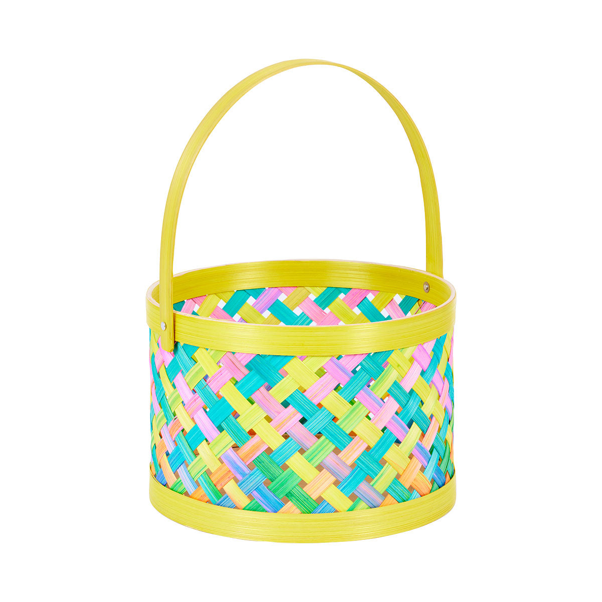 Easter Round Drum Basket Large Assorted