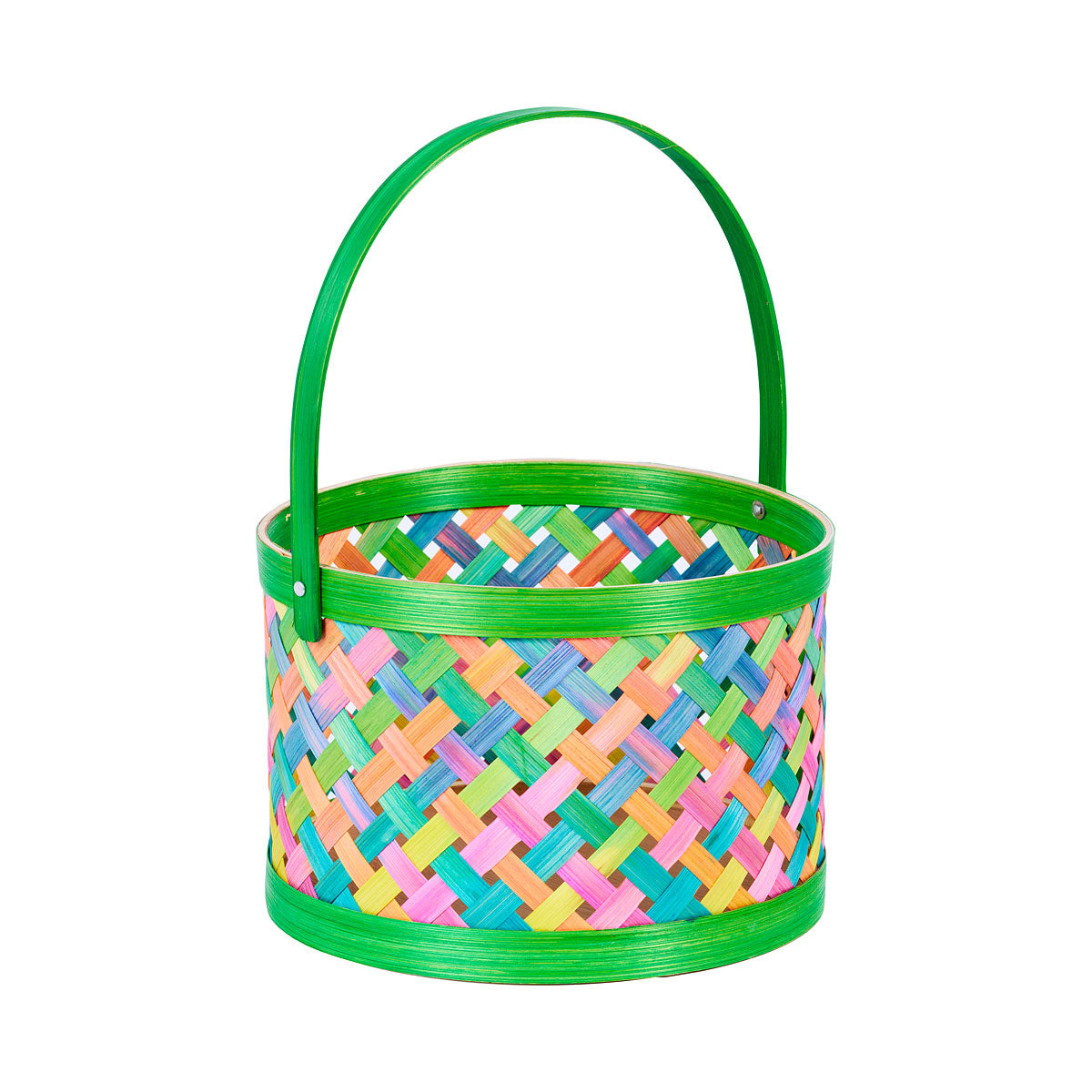 Easter Round Drum Basket Large Assorted