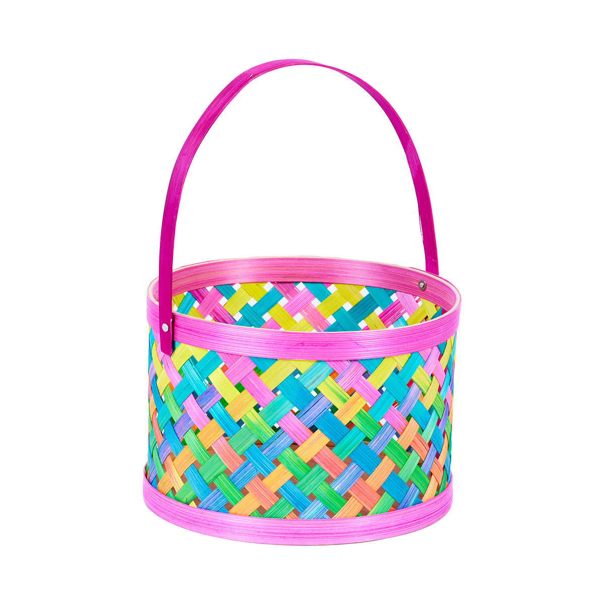 Easter Round Drum Basket Large Assorted