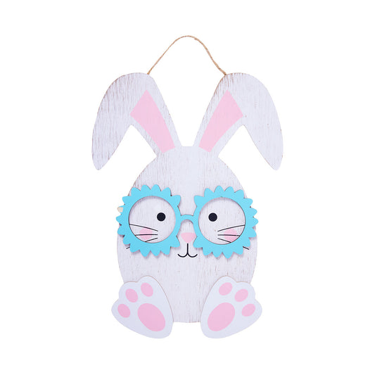 Easter Plaque Bunnies With Glasses