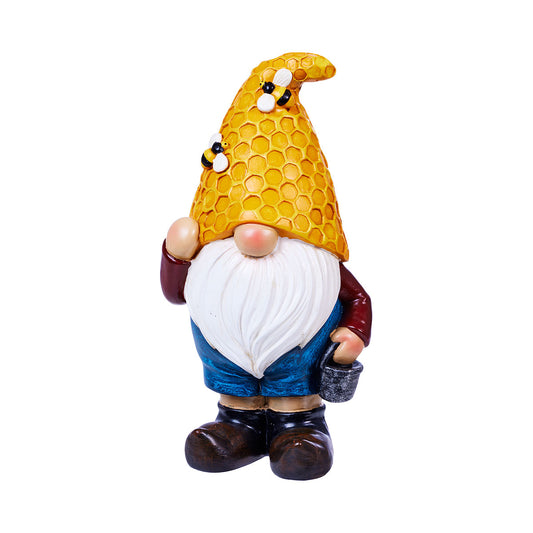 Beehive Hat Polyresin Gnome