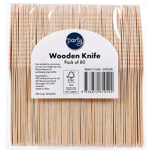 Wooden Knife 16.5cm 80pk