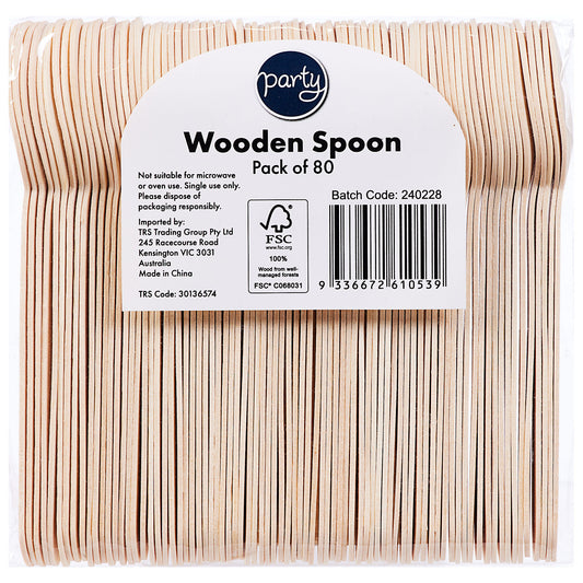 Wooden Spoons 16cm 80pk