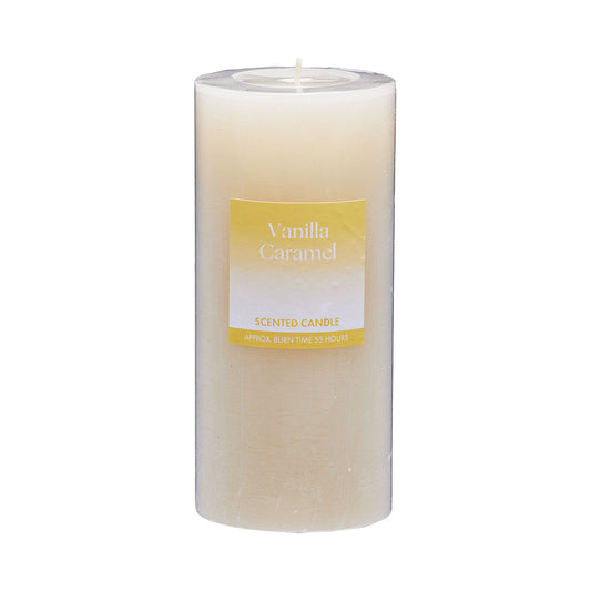 Scented Pillar Candle Vanilla Caramel 15cm