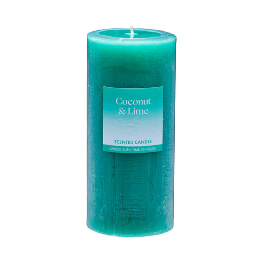 Scented Pillar Candle Coconut & Lime 15cm