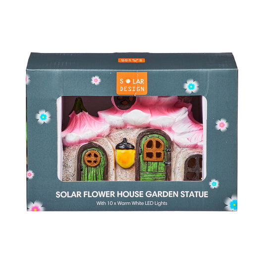 Solar Garden House Statue Assorted