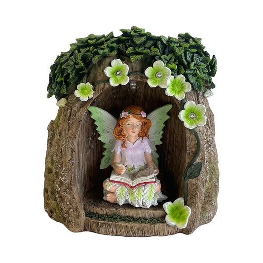 Solar Reading Fairy Garden Ornament