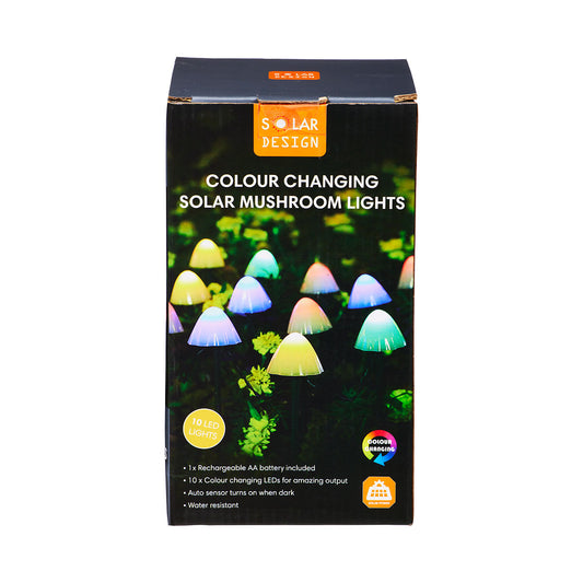 Solar Mushroom String Lights 10pk