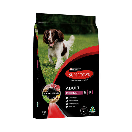 Supercoat Adult Dog Food Beef 6kg