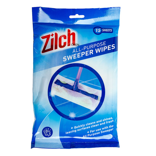 Zilch All Purpose Sweeper Wipes 15pk