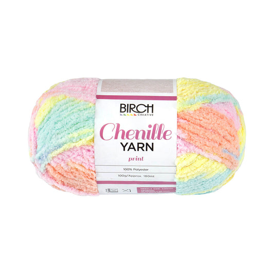 Birch Yarn Chenille Candy Crush 100g