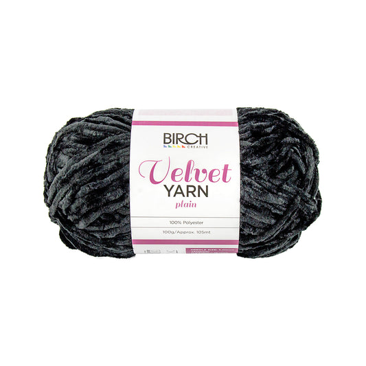 Birch Yarn Velvet Black 100g