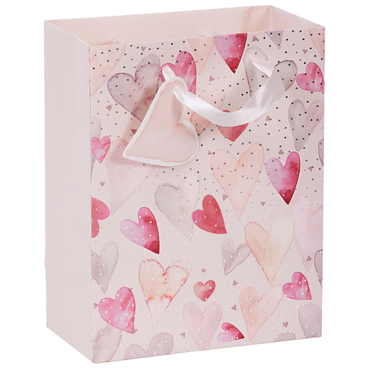 Gift Bag Pastel Hearts Medium