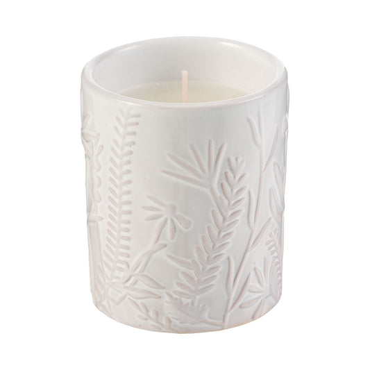 Foraged Pattern Ceramic Candle