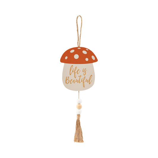 Mushroom/Leaf Hanging Plaque