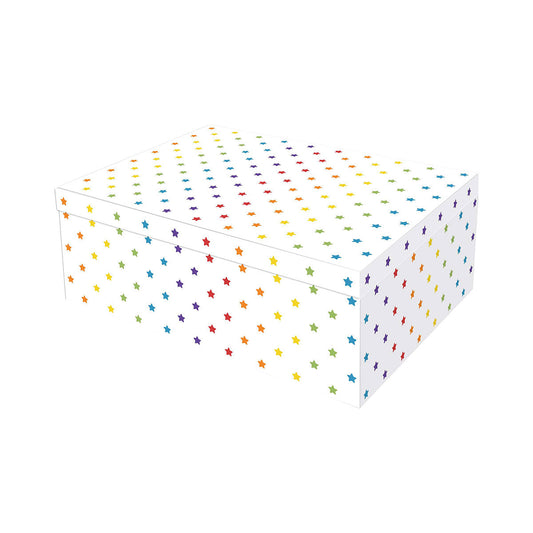 Gift Box Rainbow Stars Rectangle 10.5x6x4.8cm