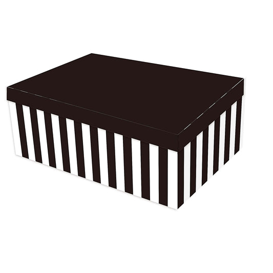 Gift Box Black Stripe Rectangle 41x32x15.3cm