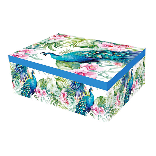 Gift Box Peacock Rectangle 10.5x6x4.8cm