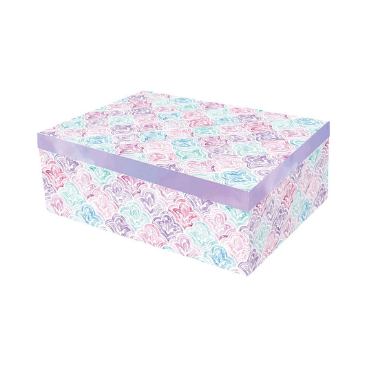 Gift Box Watercolour Rectangle 37x28x14 Cm