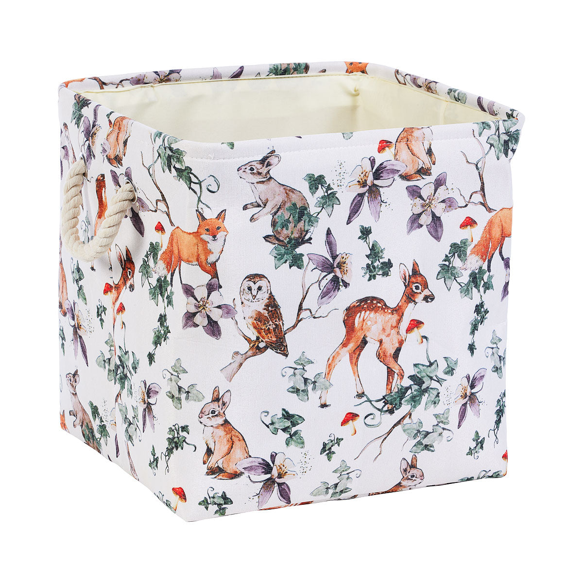 Woodland Cotton Cube Basket