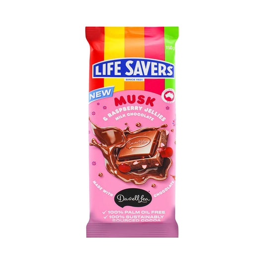 Life Savers Musk Raspberry Jellies & Milk Chocolate 160g