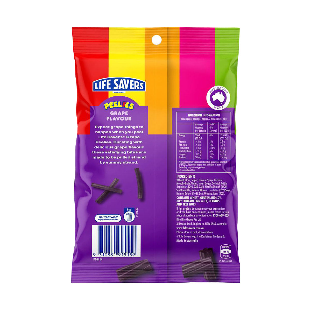 Life Savers Peelies Grape Flavour 180g