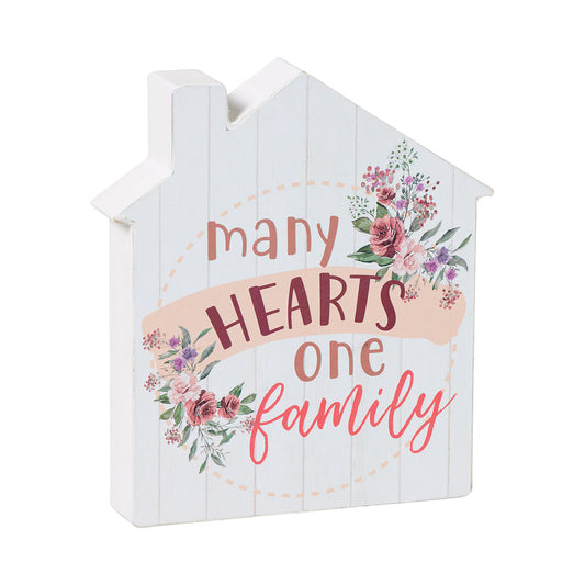 Tabletop Plaque Many Hearts One/Love Grows