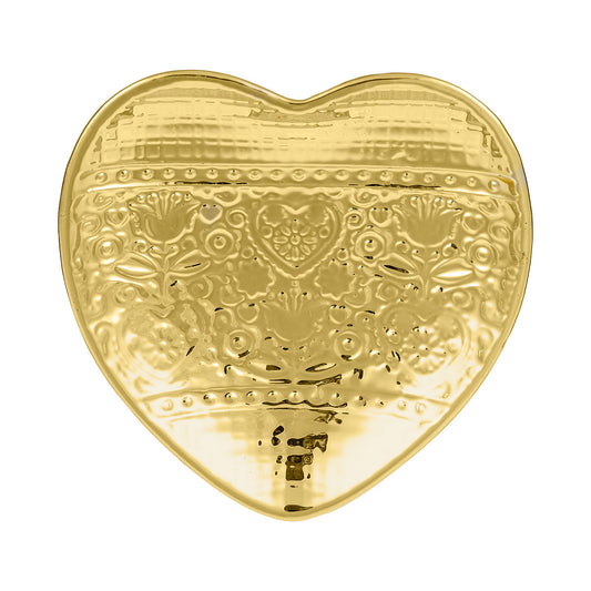 Metallic Trinket Dish Heart Gold