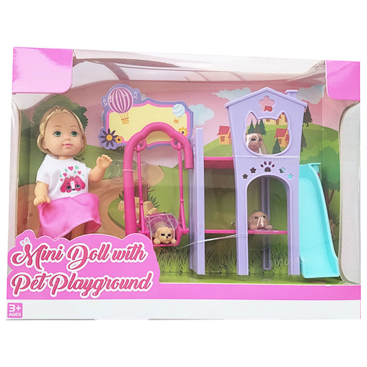 Mini Doll With Pet Play House