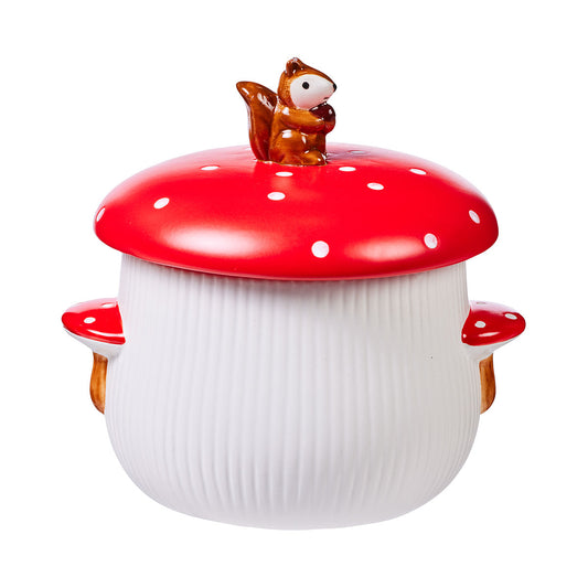 Red Mushroom Lidded Canister