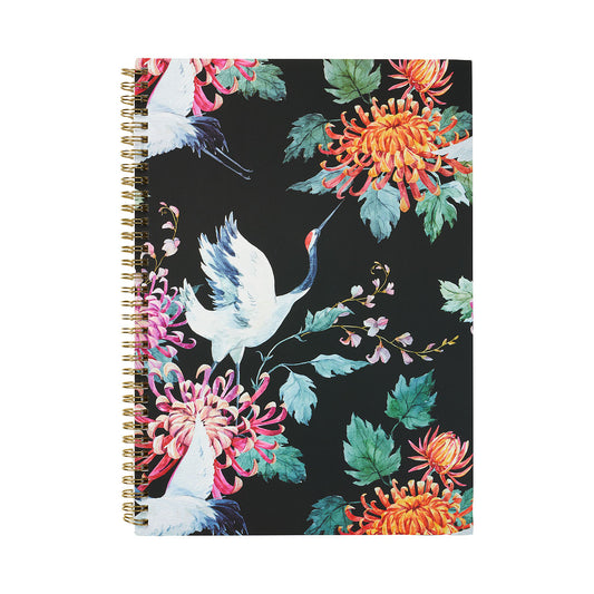 A4 Notebook Midnight Garden 160pg Assorted