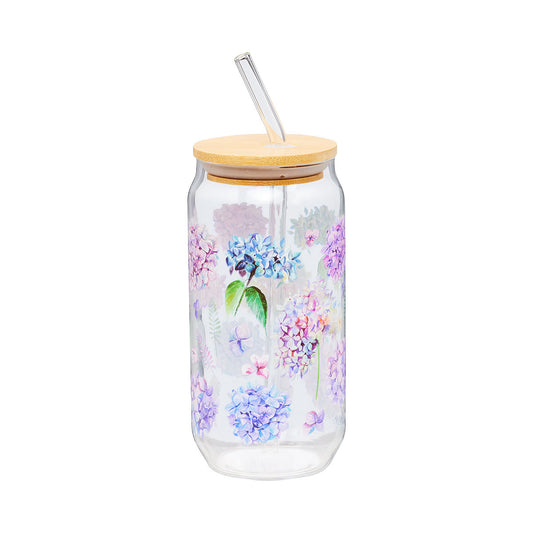 Flowers Smoothie Glass 500mL Assorted