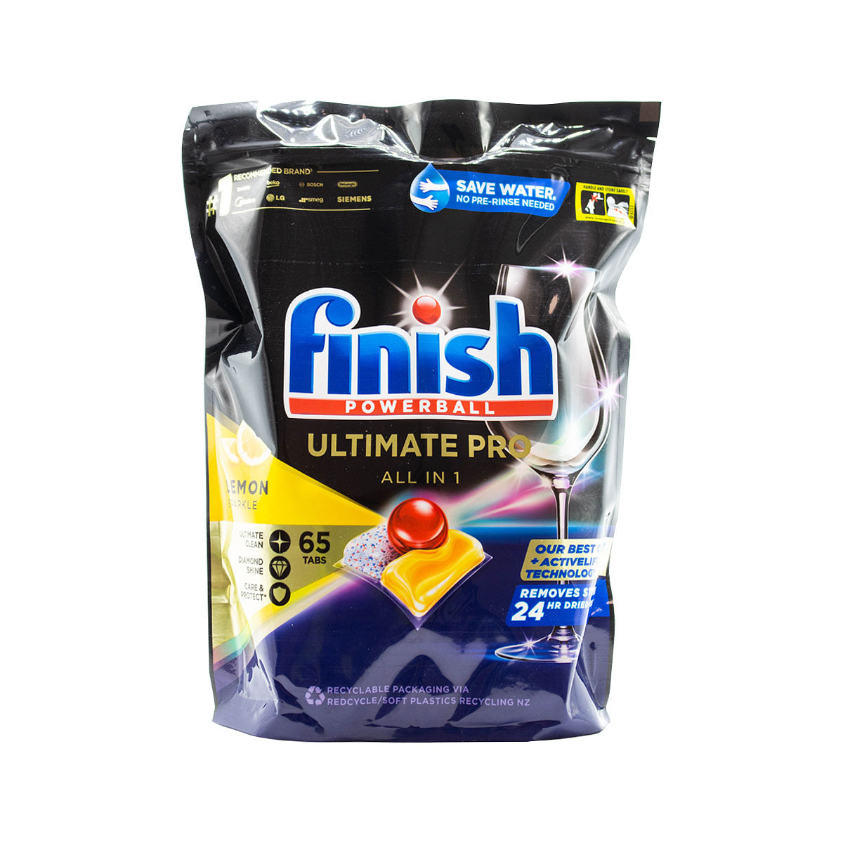 Finish Ultimate Pro All in 1 Lemon Dishwashing Tablets 65pk