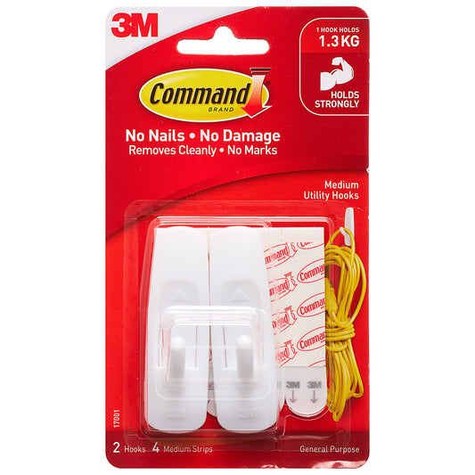 Command Utility Hook Medium 2pk