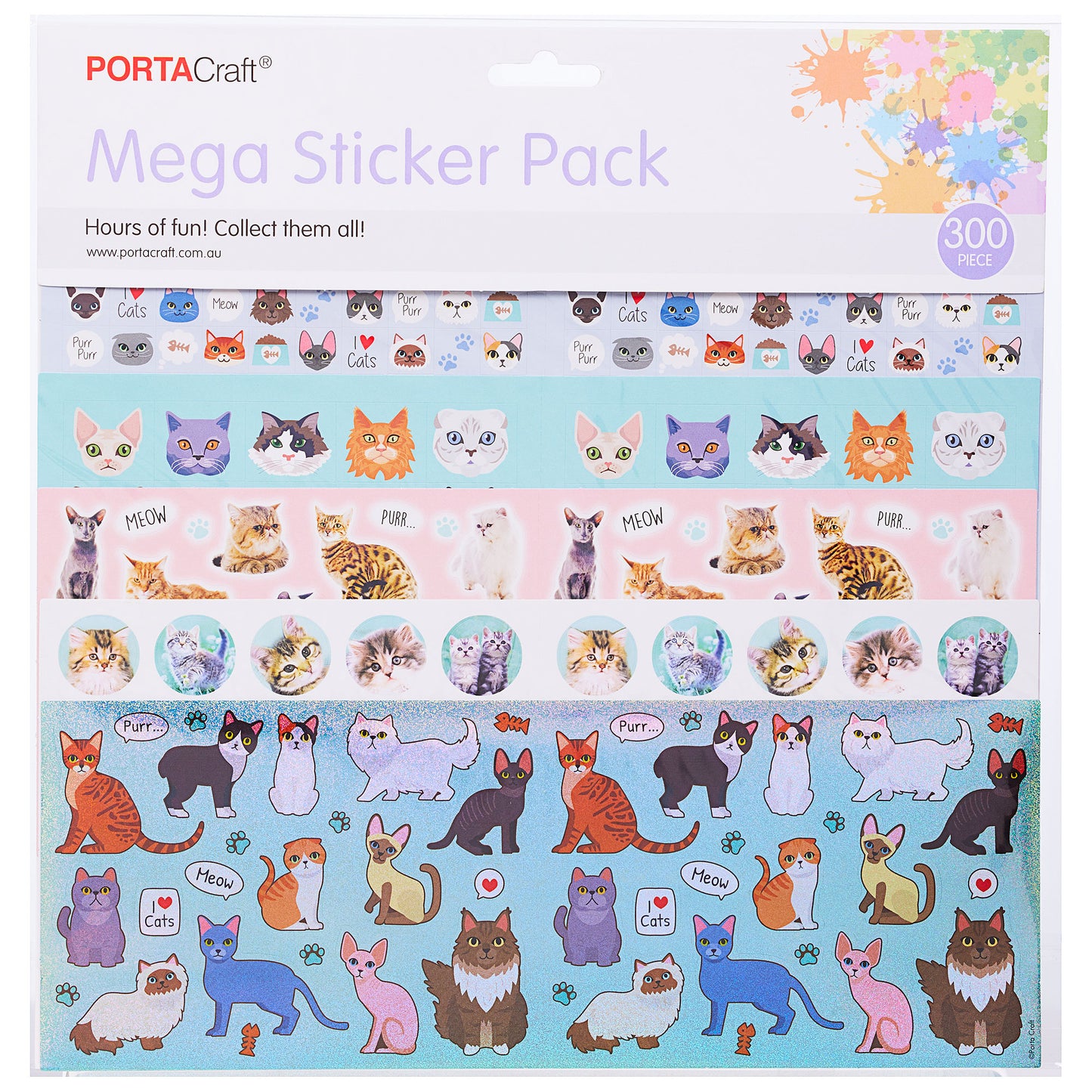 Mega Stickers Pack 300pc Assorted