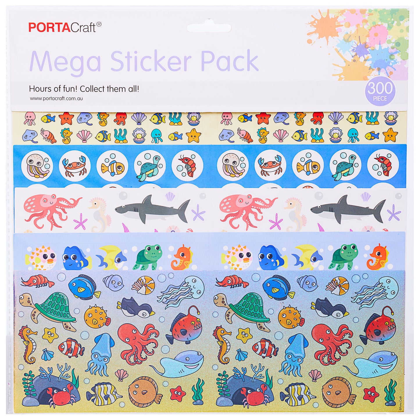 Mega Stickers Pack 300pc Assorted