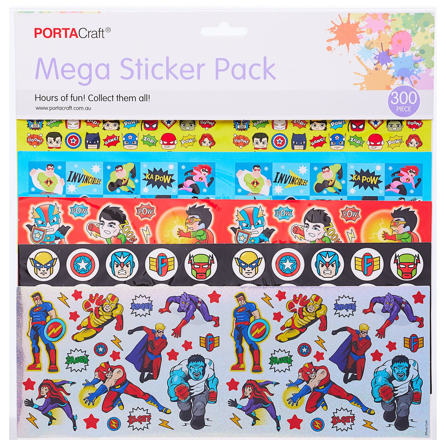 Mega Stickers Pack 300pc Assorted