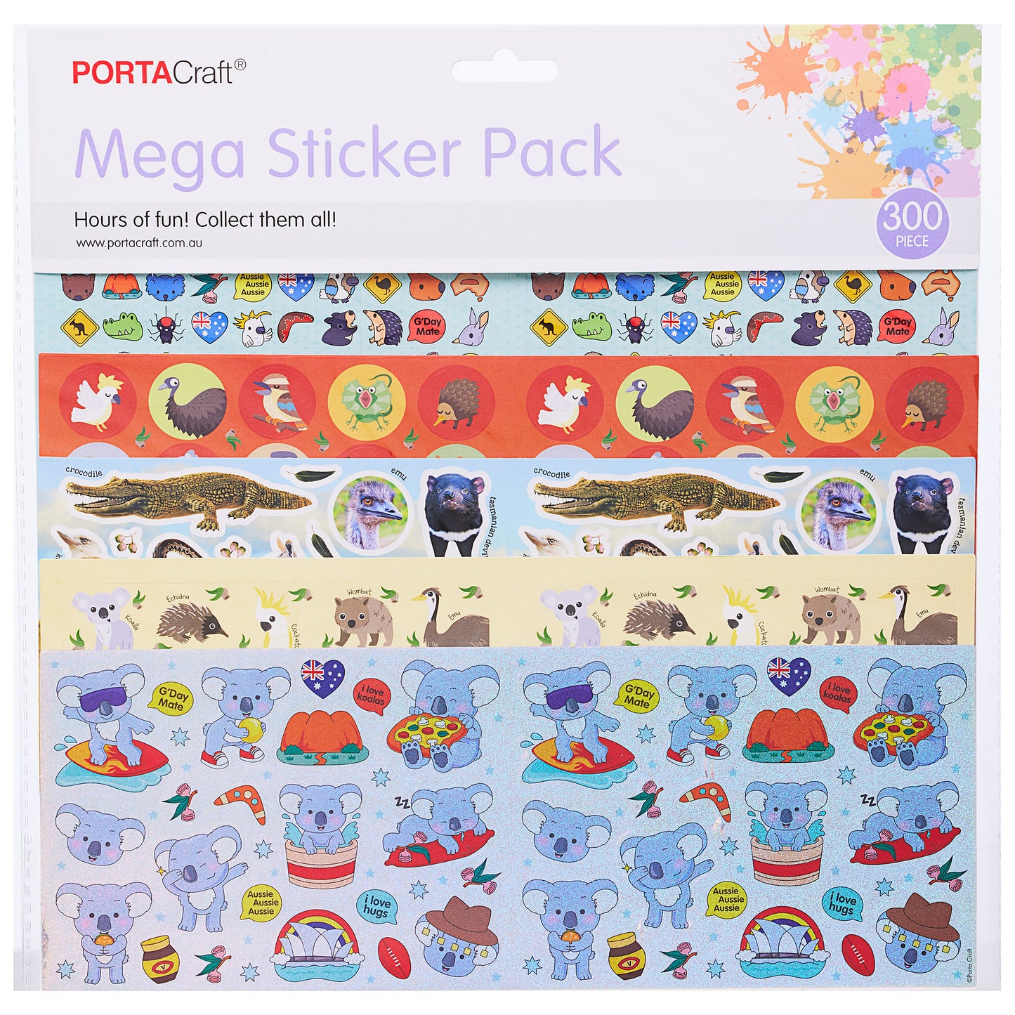 Mega Stickers Pack 300pc Assorted