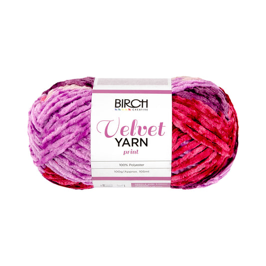 Birch Yarn Velvet Raspberry Rose 100g