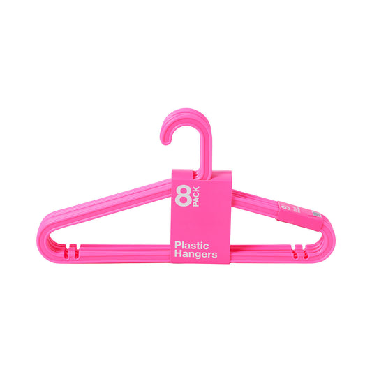 Plastic Hanger Pink 8pk