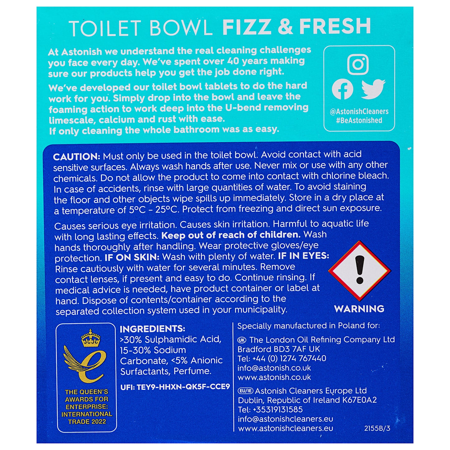 Astonish Toilet Tablets Eucalyptus 8pk