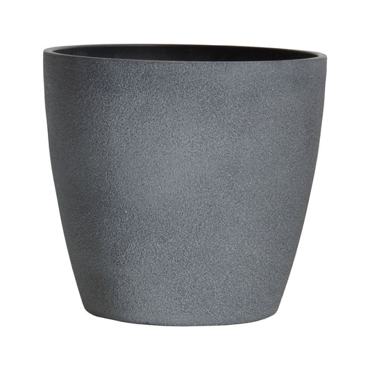 Nova Round Stone-Look Plastic Pot Assorted