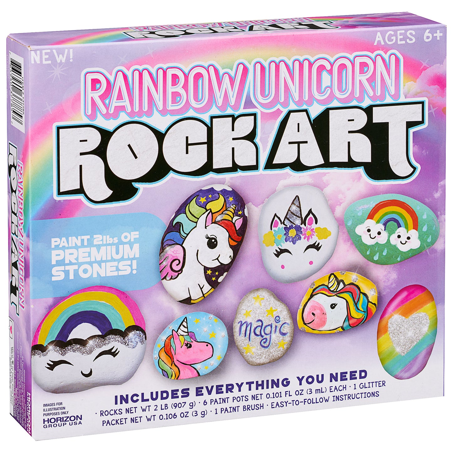 Rock Art Kit Kawaii & Rainbow Unicorn