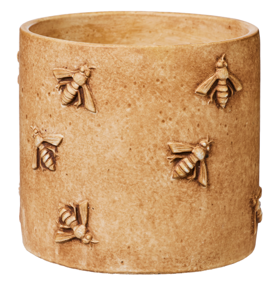 Cement Bee Pattern Pot Small Assorted