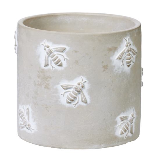 Cement Bee Pattern Pot Medium Assorted