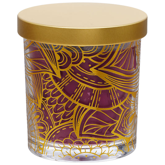 Mandala Printed Candle With Lid