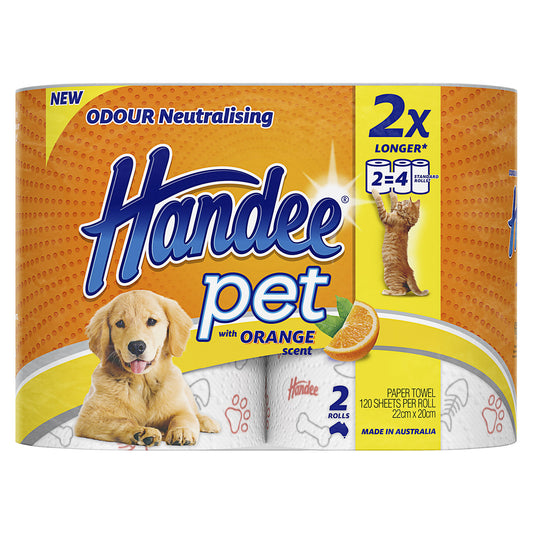 Handee Pet Double Length Paper Towel 2pk