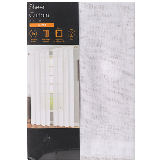 Sheer Rod Curtain White