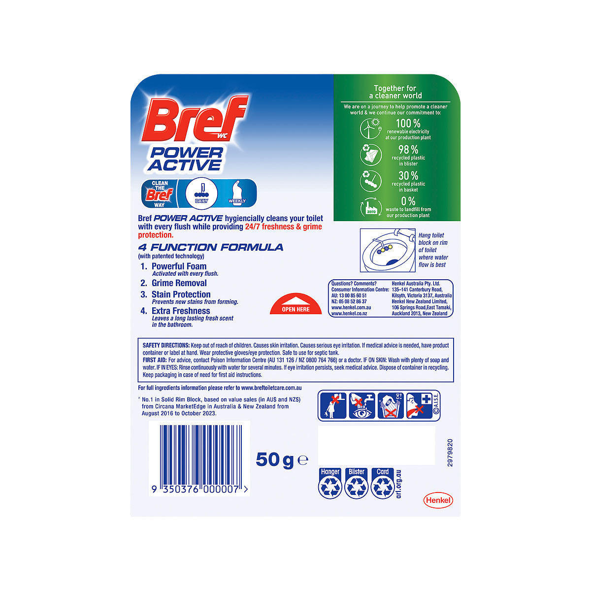 Bref Cage Power Active Lemon 50g