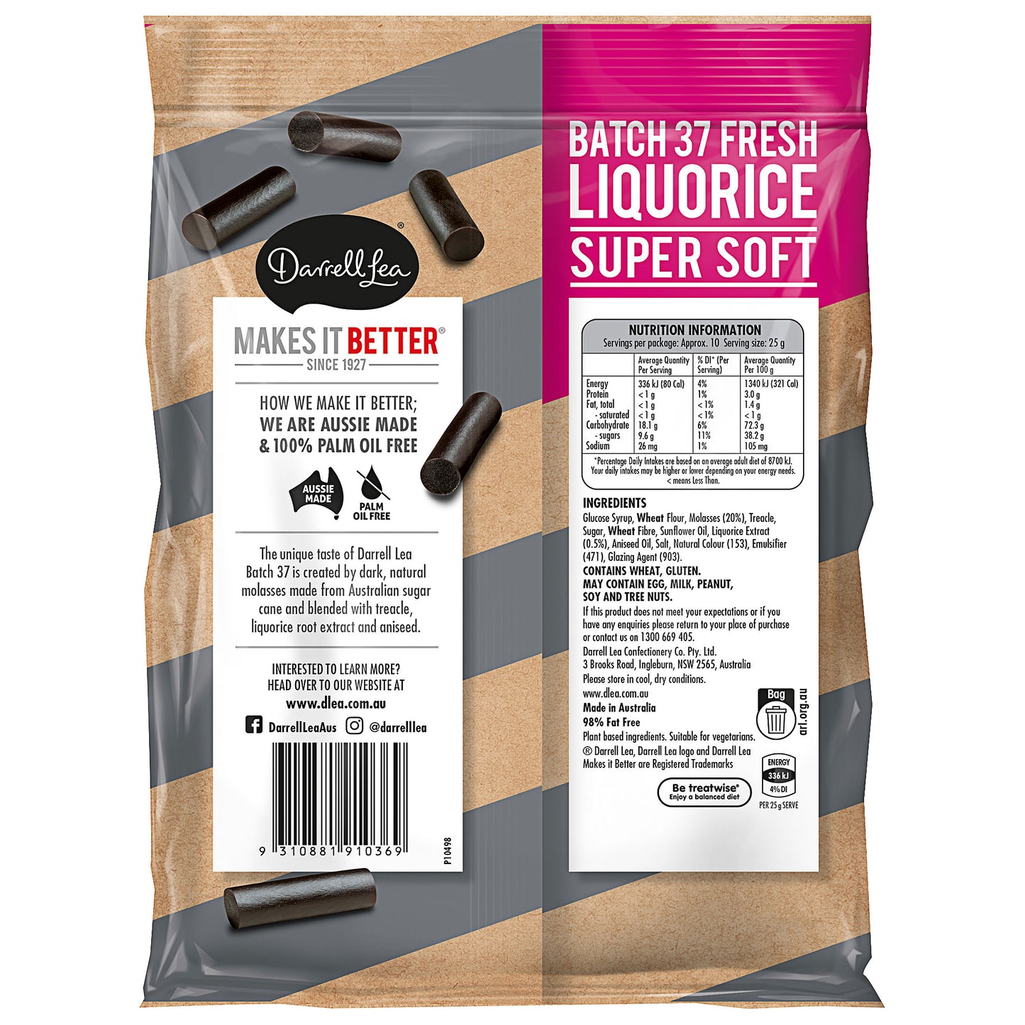 Darrell Lea Batch 37 Liquorice 260g